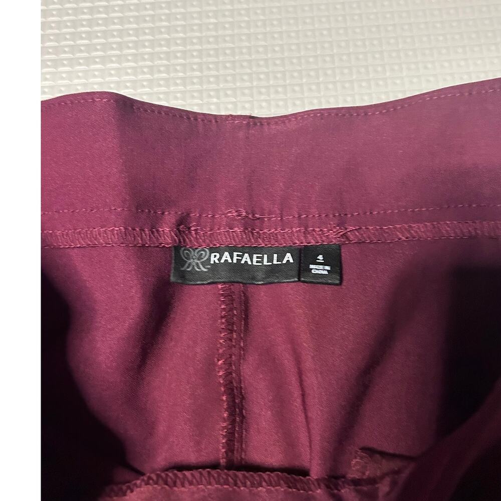 Rafaella Women's Windsor Wine Red Stretch Slim Ankle Pull-On Dress Pant - Picture 6 of 7